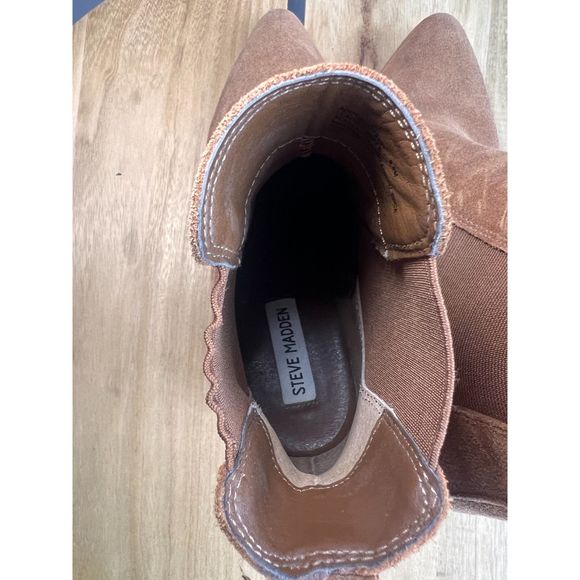 Steve Madden Ravyn Cognac Suede Boots | Size 9.5 - Picture 6 of 6